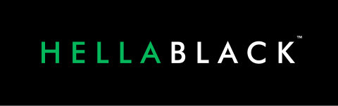 HellaBlack Dark Background logo
