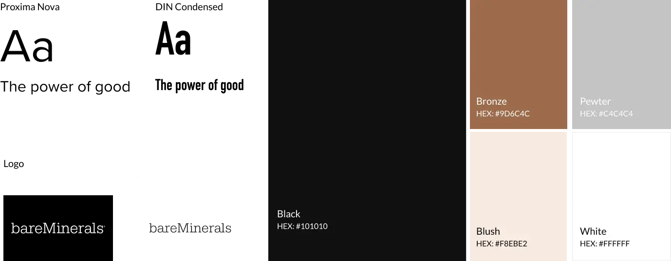 Bare Minerals Visual design block