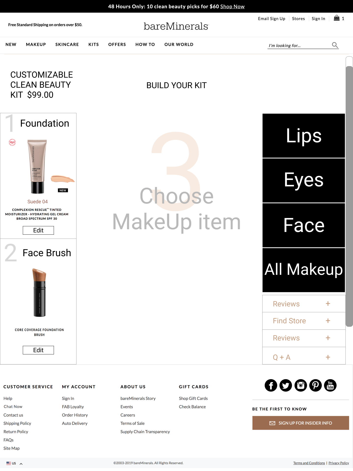 Bare Minerals - 3- Choose Make up item - filter category- Desktop