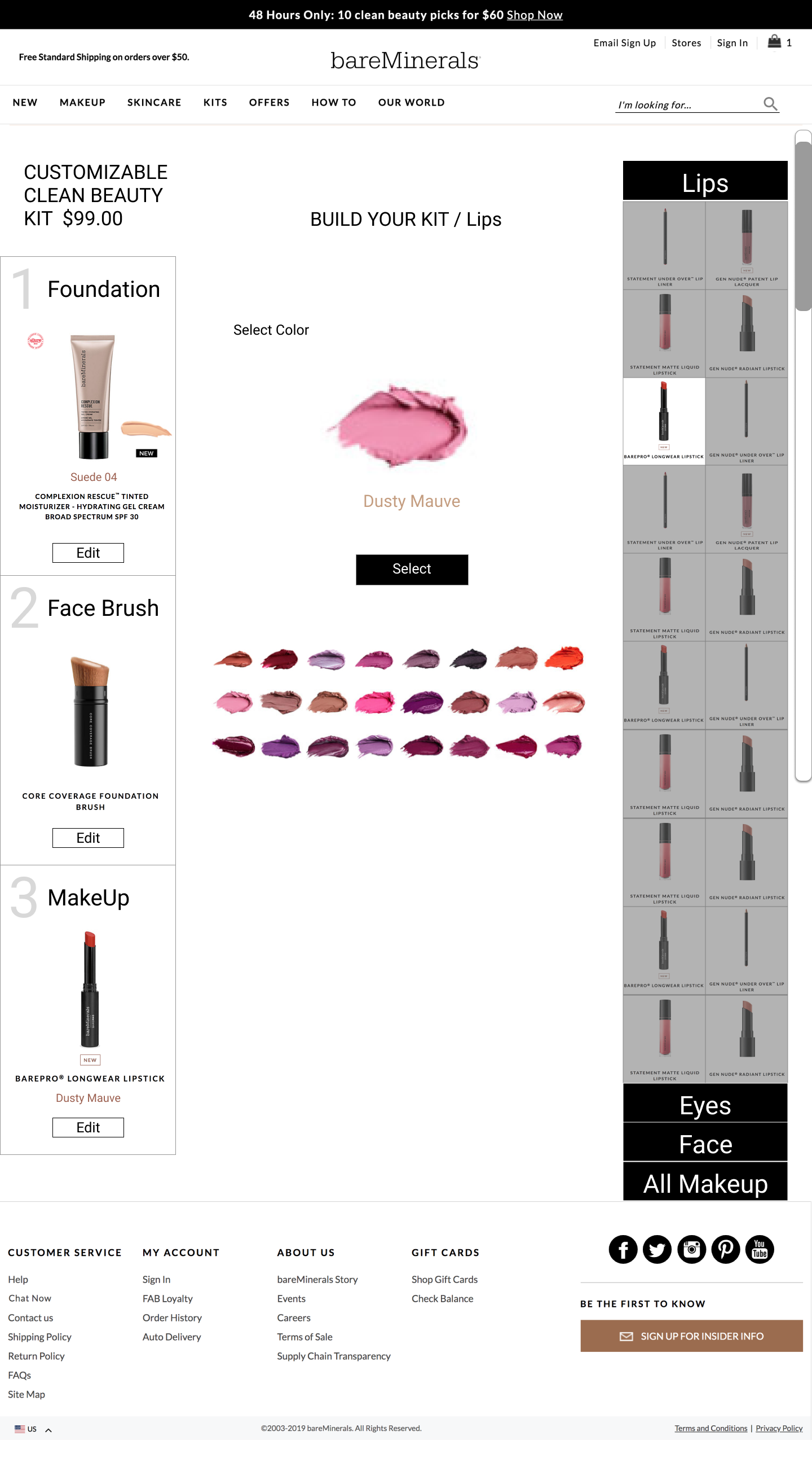Bare Minerals - 3- Lipstick Color Selection- Desktop