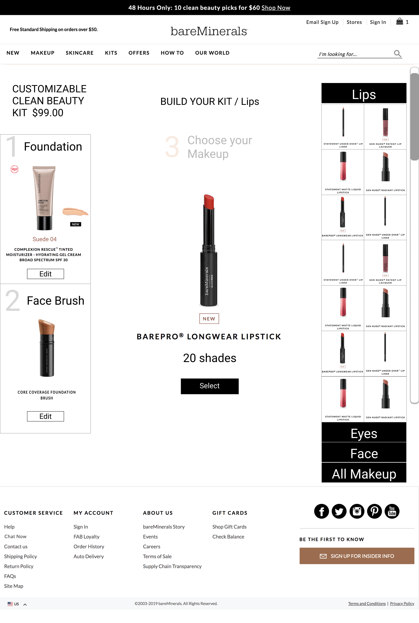 Bare Minerals - 3- Lipstick Selection- Desktop